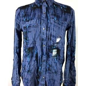 NWT CALVIN KLEIN "midnight oil" blouse